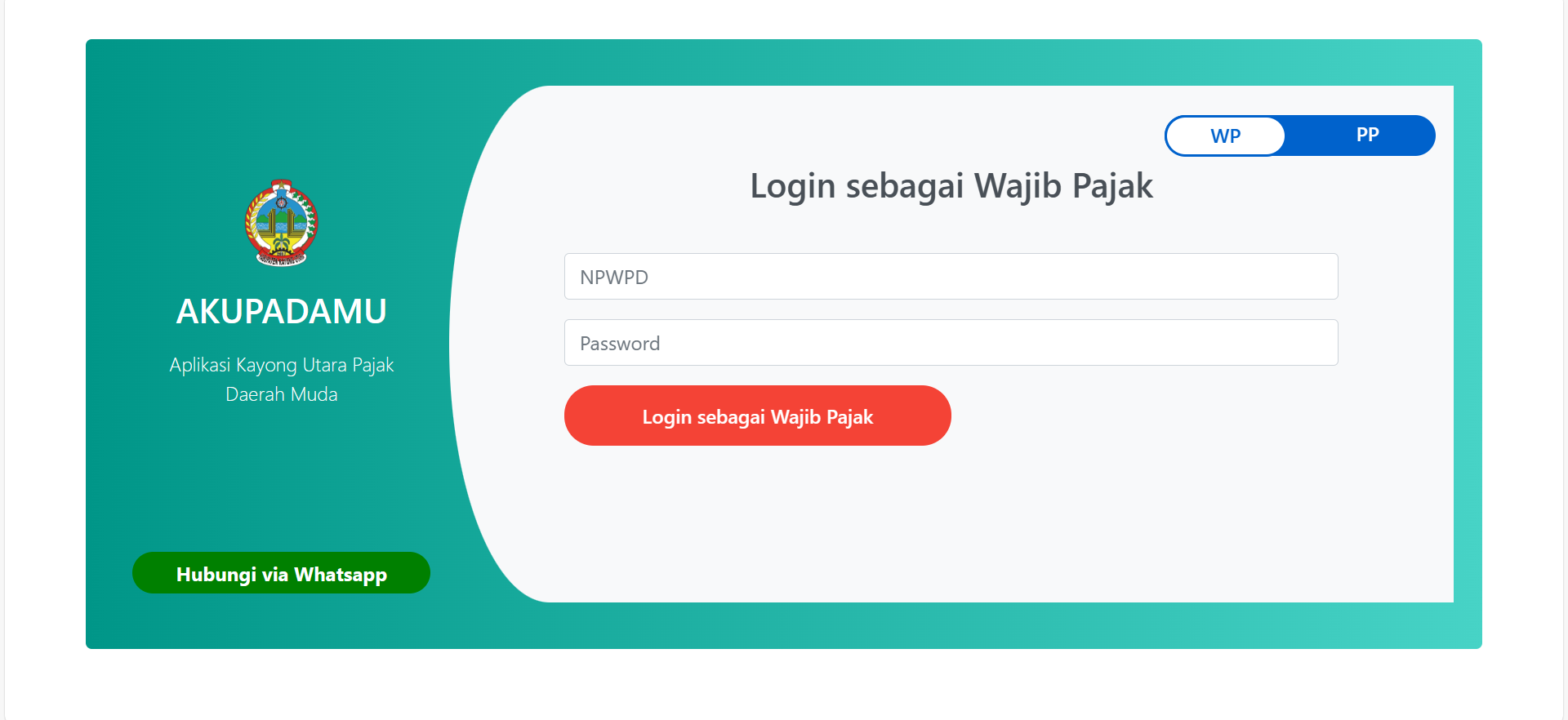 Aplikasi Kayong Utara Pajak Daerah Mudah (AKUPADAMU) versi 1.0